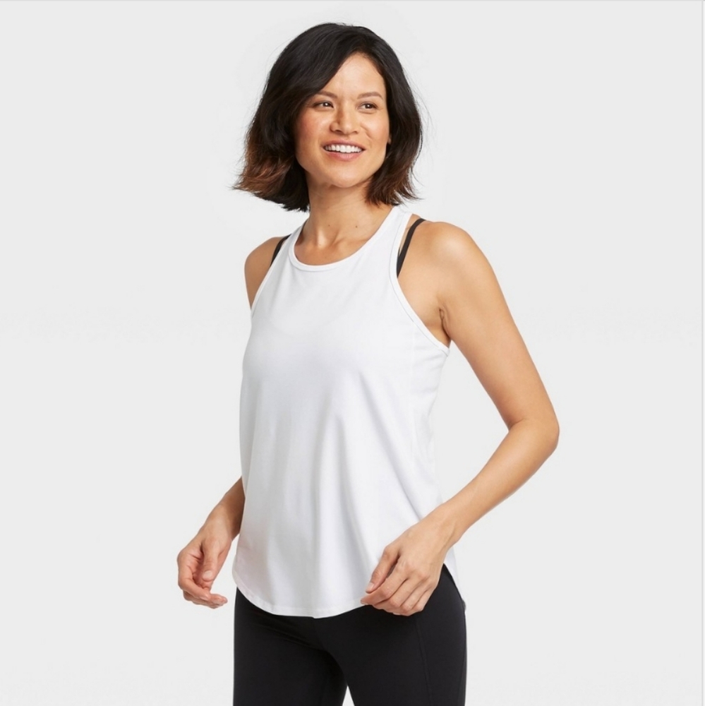 All in Motion Women's Racerback Essential Tank Top -True White XXL